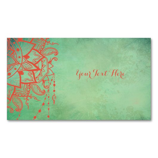 Yoga Instructor Mandala Magnet Visitekaartje Magnetisch Visitekaartje (Voorkant)