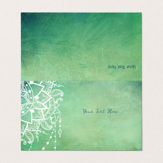 Yoga Instructor Mandala Visitekaartje (Buitenkant ongevouwen)