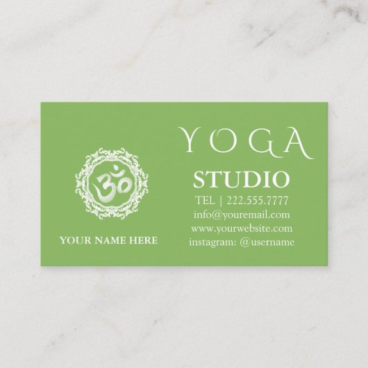 Yoga Instructor Mandala  Visitekaartje (Voorkant)