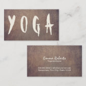Yoga Instructor Mediation Bold Text  Visitekaartje (Voorkant / Achterkant)