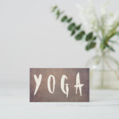 Yoga Instructor Mediation Bold Text  Visitekaartje (Staand voorkant)