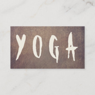 Yoga Instructor Mediation Bold Text  Visitekaartje