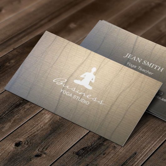 Yoga Instructor Meditatie Elegante Zen Achtergrond Visitekaartje