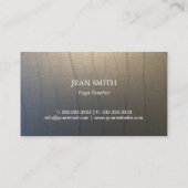 Yoga Instructor Meditatie Elegante Zen Achtergrond Visitekaartje (Achterkant)