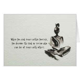 Yoga Instructor Meditatie Pose Brush Stroke Quote