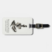 Yoga Instructor Meditatie Pose Brush Stroke Quote Bagagelabel (Voorkant horizontaal)