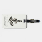 Yoga Instructor Meditatie Pose Brush Stroke Quote Bagagelabel (Achterkant horizontaal)