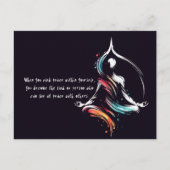 Yoga Instructor Meditatie Pose Brush Stroke Quote Briefkaart (Voorkant)