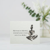 Yoga Instructor Meditatie Pose Brush Stroke Quote Briefkaart (Staand voorkant)
