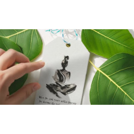 Yoga Instructor Meditatie Pose Brush Stroke Quote Cadeaulabel