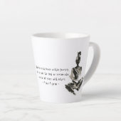 Yoga Instructor Meditatie Pose Brush Stroke Quote Latte Mok (Rechterhoek)