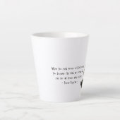 Yoga Instructor Meditatie Pose Brush Stroke Quote Latte Mok (Voorkant)