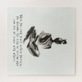 Yoga Instructor Meditatie Pose Brush Stroke Quote Legpuzzel (Horizontaal)