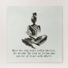 Yoga Instructor Meditatie Pose Brush Stroke Quote