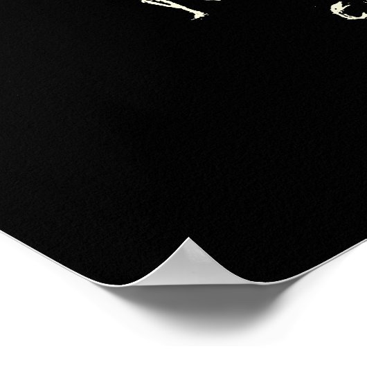 Yoga Instructor Meditatie Pose Brush Stroke Quote Poster (Hoek)