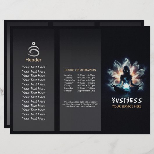 Yoga Instructor Meditatie Pose Gloeiende Mist Lotu (Voorkant / Achterkant)