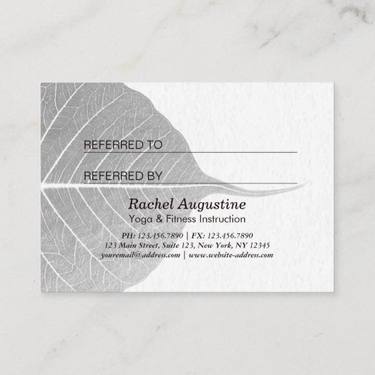 Yoga Instructor Meditatie Pose Gloeiende Mist Lotu Aanbevelingskaartje (Achterkant)