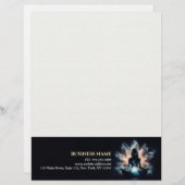 Yoga Instructor Meditatie Pose Gloeiende Mist Lotu Briefhoofd (Voorkant / Achterkant)