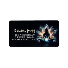 Yoga Instructor Meditatie Pose Gloeiende Mist Lotu Etiket