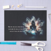 Yoga Instructor Meditatie Pose Gloeiende Mist Lotu Tissuepapier (Craft)