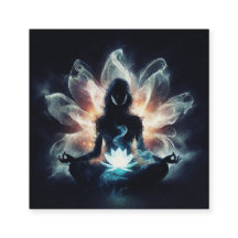 Yoga Instructor Meditatie Pose Gloeiende Mist Lotu