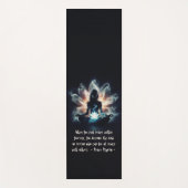 Yoga Instructor Meditatie Pose Gloeiende Mist Lotu Yogamat (Voorkant)