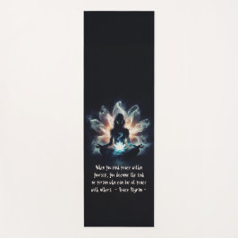 Yoga Instructor Meditatie Pose Gloeiende Mist Lotu Yogamat