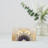 Yoga Instructor Meditation Holistic Lotus Flower Visitekaartje (Staand voorkant)