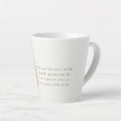 Yoga Instructor Meditation Pose Bodhi Leaf Quotes Latte Mok (Rechterhoek)