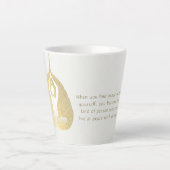 Yoga Instructor Meditation Pose Bodhi Leaf Quotes Latte Mok (Voorkant)