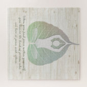Yoga Instructor Meditation Pose Bodhi Leaf Quotes Legpuzzel (Horizontaal)