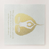 Yoga Instructor Meditation Pose Bodhi Leaf Quotes Legpuzzel (Horizontaal)