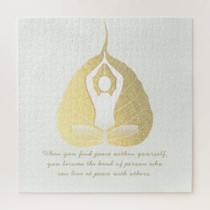 Yoga Instructor Meditation Pose Bodhi Leaf Quotes Legpuzzel
