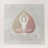 Yoga Instructor Meditation Pose Bodhi Leaf Quotes Legpuzzel (Verticaal)