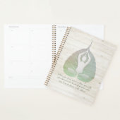 Yoga Instructor Meditation Pose Bodhi Leaf Quotes Planner (Display)