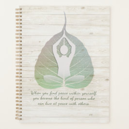 Yoga Instructor Meditation Pose Bodhi Leaf Quotes Planner