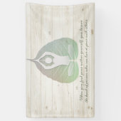 Yoga Instructor Meditation Pose Bodhi Leaf Quotes Spandoek (Verticaal)