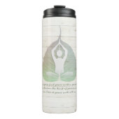 Yoga Instructor Meditation Pose Bodhi Leaf Quotes Thermosbeker (Voorkant)