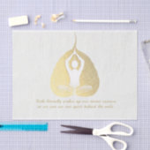 Yoga Instructor Meditation Pose Bodhi Leaf Quotes Tissuepapier (Craft)