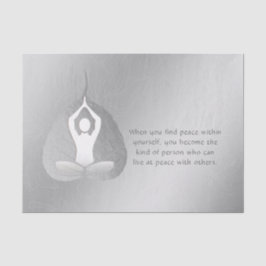 Yoga Instructor Meditation Pose Bodhi Leaf Quotes Tissuepapier