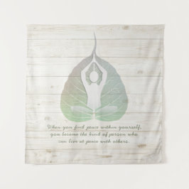 Yoga Instructor Meditation Pose Bodhi Leaf Quotes Wandkleed