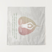 Yoga Instructor Meditation Pose Bodhi Leaf Quotes Wandkleed (Voorkant (horizontaal))