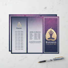 YOGA Instructor Meditation Pose Bodhi Leaf TriFold