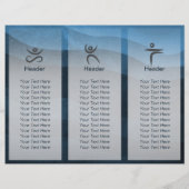 YOGA Instructor Meditation Pose Bodhi Leaf TriFold (Achterkant)