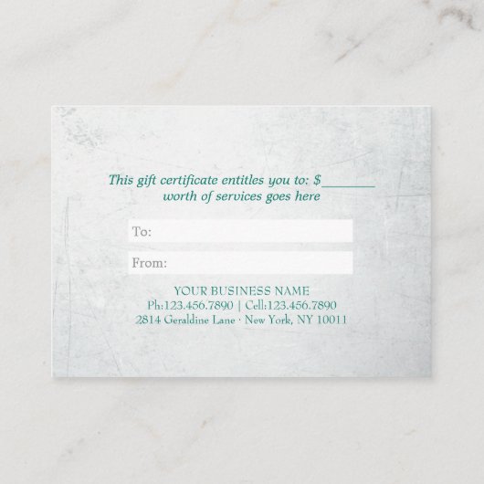 Yoga Instructor Meditation Pose Cadeaubon Kortingskaartje (Achterkant)