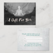 Yoga Instructor Meditation Pose Cadeaubon Kortingskaartje (Voorkant / Achterkant)