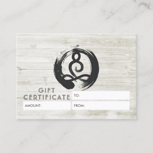 Yoga Instructor Meditation Pose Cadeaubon Kortingskaartje (Voorkant)