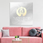 Yoga Instructor Meditation Pose citeert Zen OM Sig Canvas Afdruk (Insitu (Woonkamer))