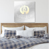 Yoga Instructor Meditation Pose citeert Zen OM Sig Canvas Afdruk (Insitu (Slaapkamer))