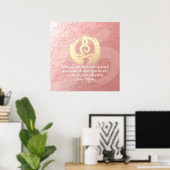 Yoga Instructor Meditation Pose citeert Zen OM Sig Poster (Thuiskantoor)